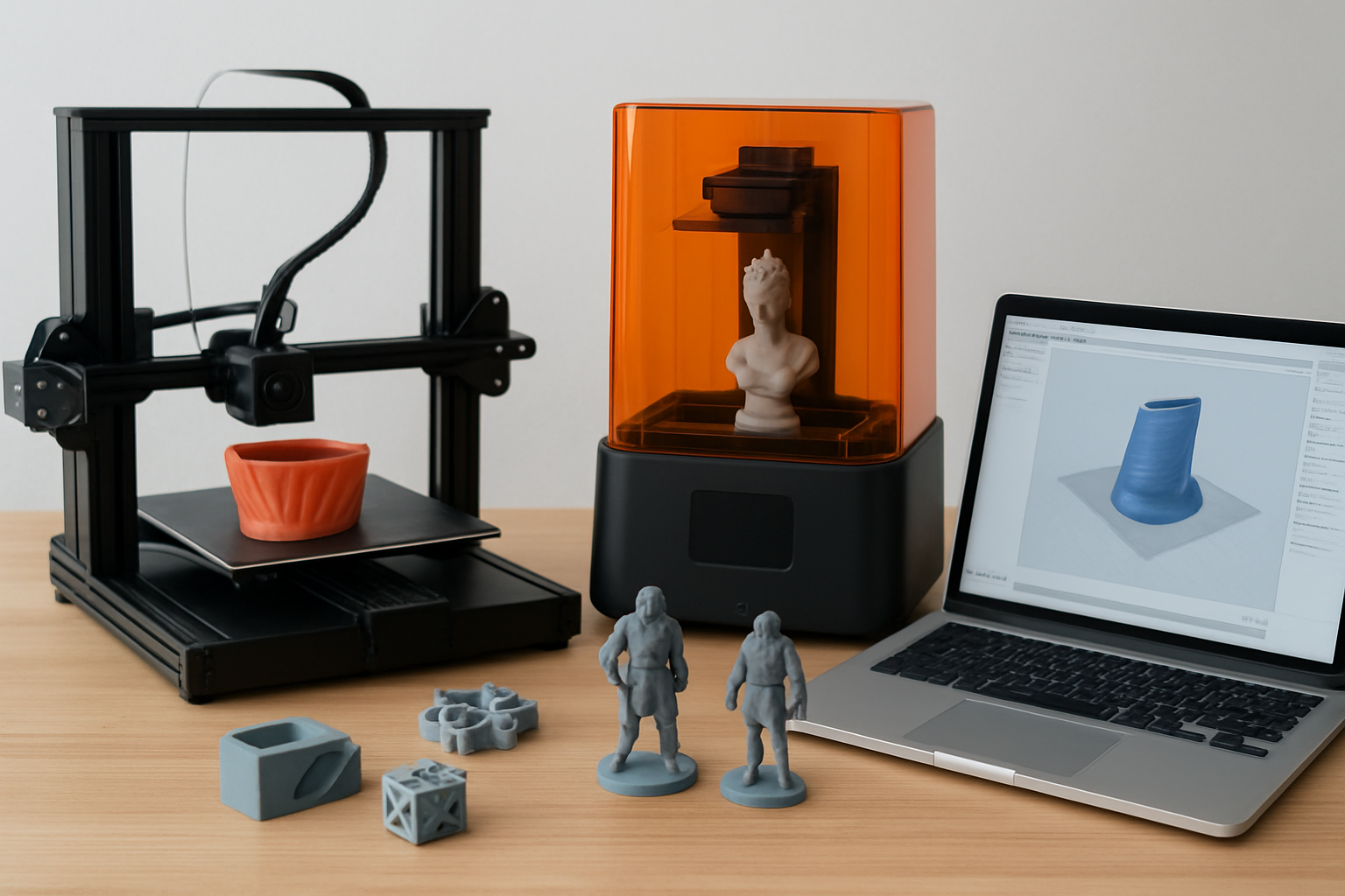 3D‑Drucker im Vergleich: Aktuelle Trends für Einsteiger — FDM, SLA, SLS und was wirklich zählt