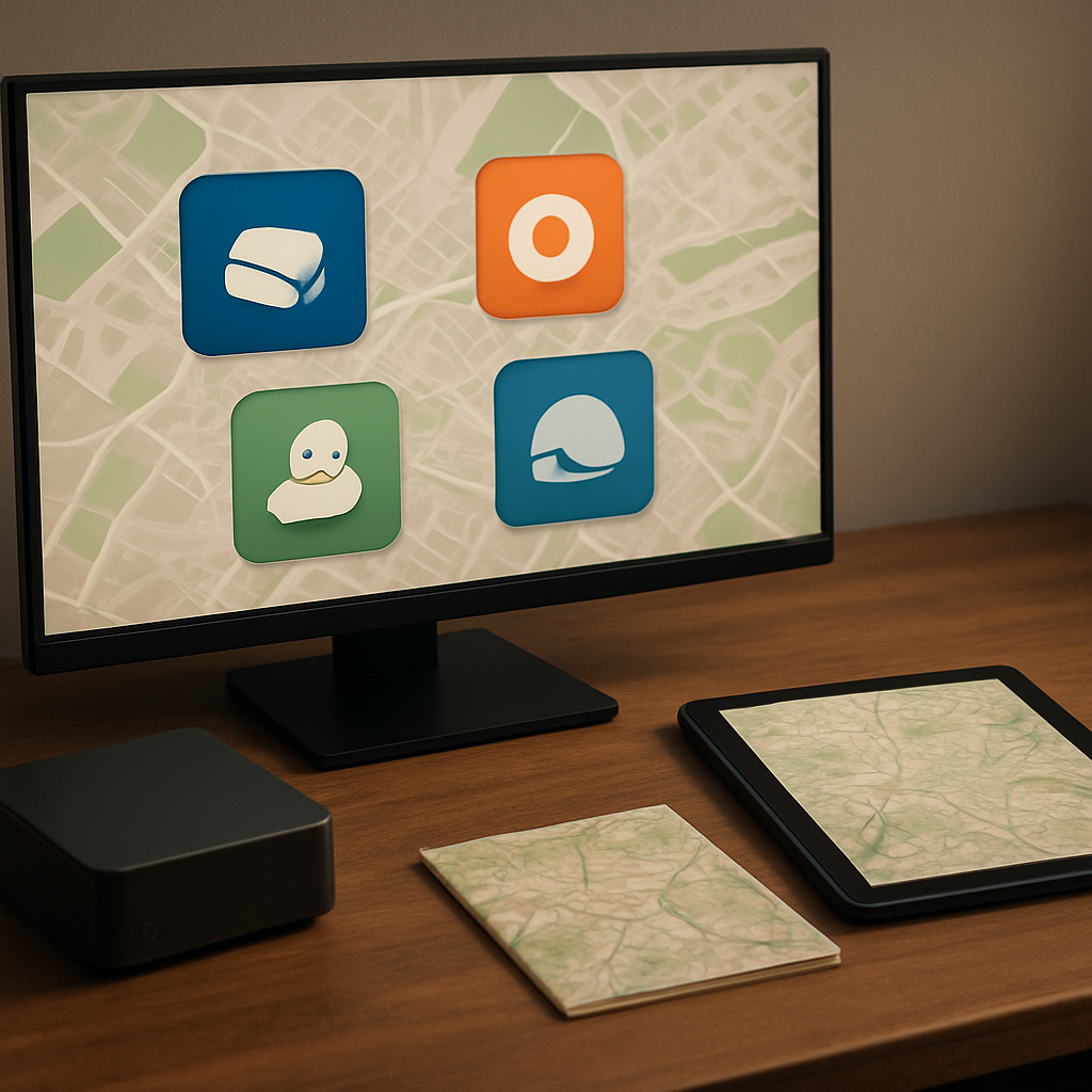 Flatpak-Installationen und Kartenpakete im Überblick