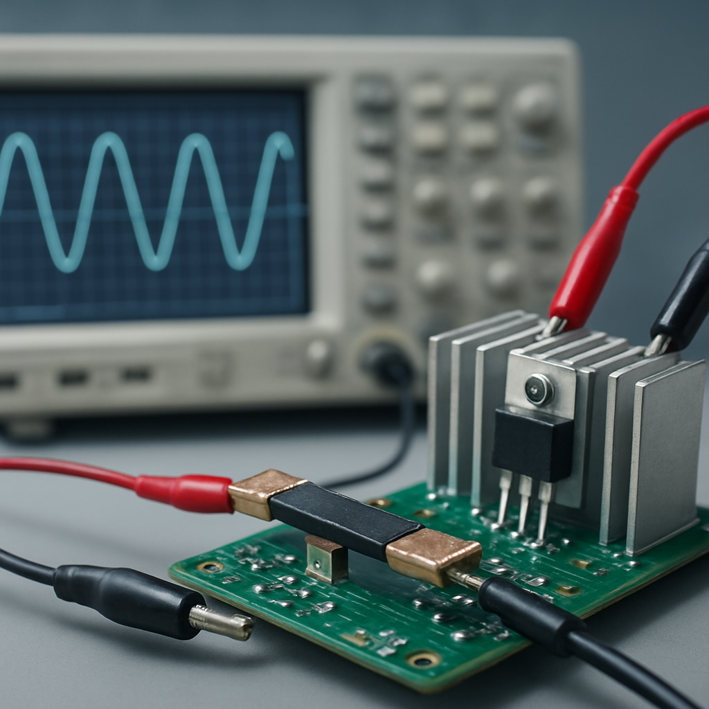 Shunt-Widerstand und MOSFET in der Begrenzer-Schaltung