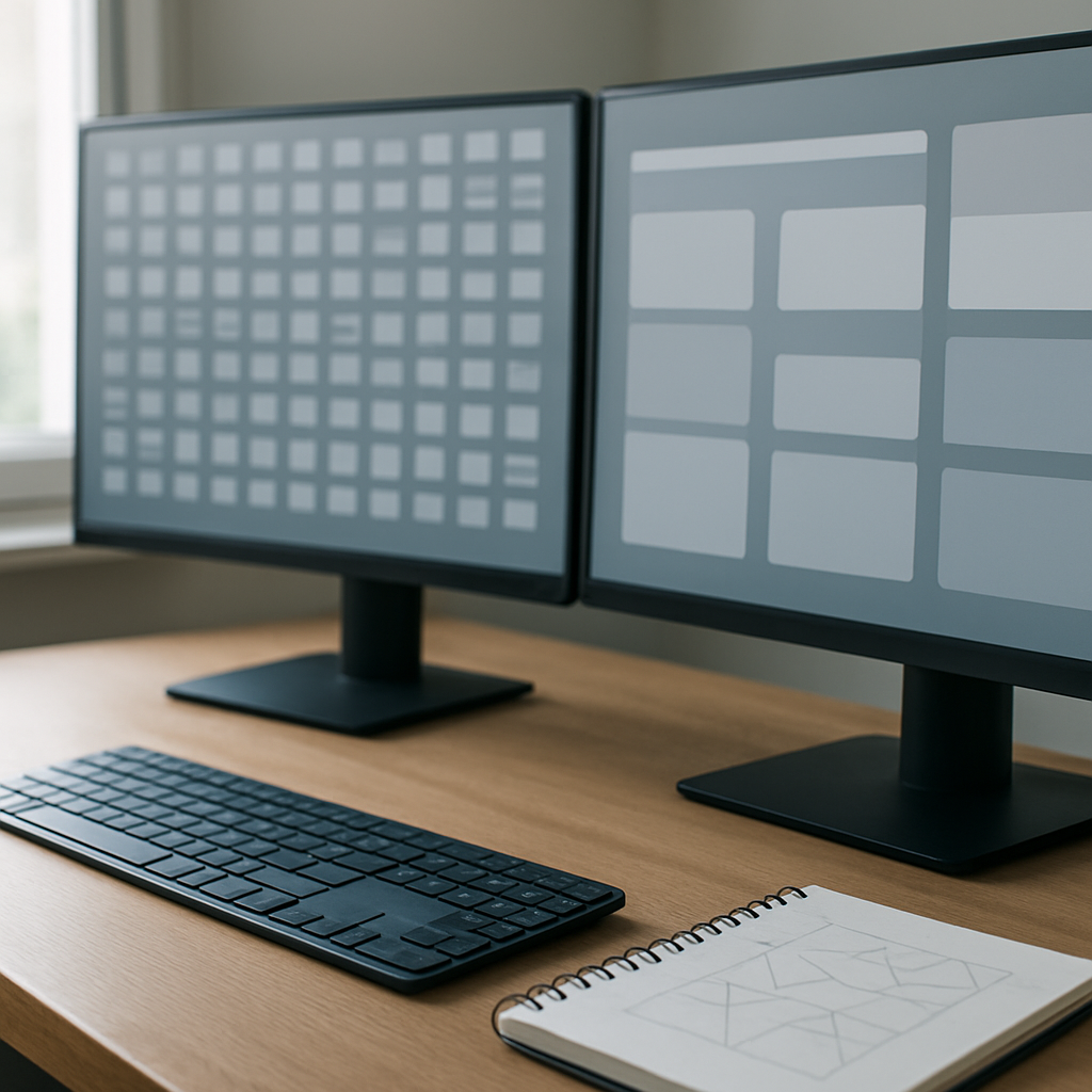 Vergleich der UI-Skalierung zwischen Monitoren