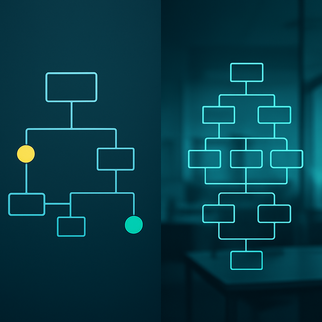 INI- und YAML-Strukturen visuell gegenübergestellt